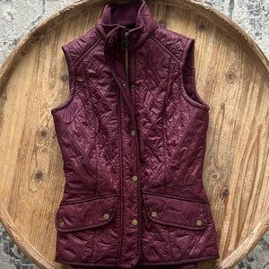 Barbour Quilted Maroon Vest